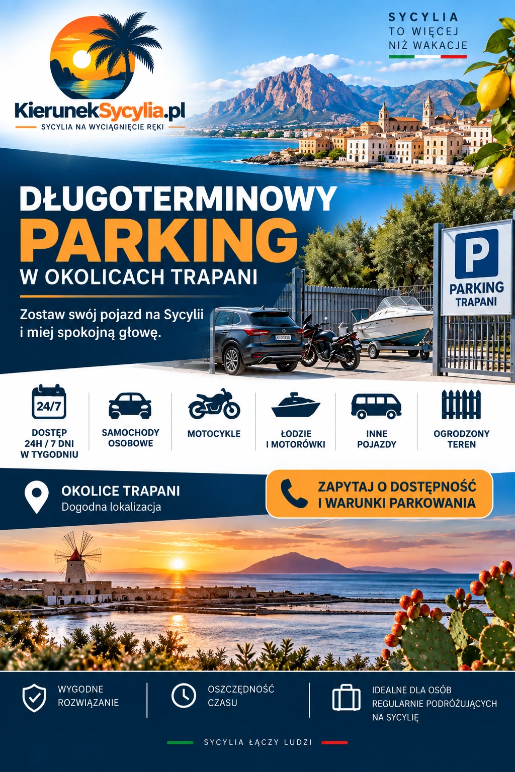 Parking 24/7 iw okolicach Trapani